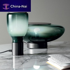 Table lamp ACQUERELLIpainted metalblown glasscontemporary