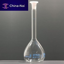 Volumetric flask flat-bottomborosilicate glassfor laboratory