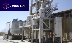 Falling film evaporator processfor the food industry