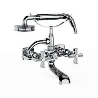 Shower mixer tap 16 414wall-mountedchromed metalbathroom