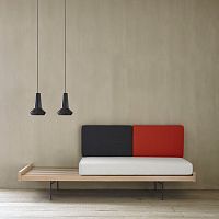 Contemporary daybed DAYBEDfabricbeechAmerican walnut