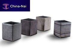 Traditional side table FREDDYglassleatherfabric