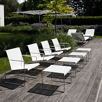 Contemporary footrest ESCABELBatyline®in polyester meshstainless steel