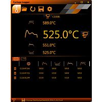 Pyrometer software Cyclops Logger seriesdata analysismeasurementviewer