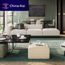 Modular sofa Caring Stripescontemporaryfabricgray