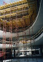Fixed scaffolding tower facademodular