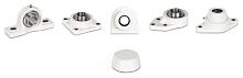 Self-aligning bearing unit thermoplasticcorrosion-resistantfor the food industry