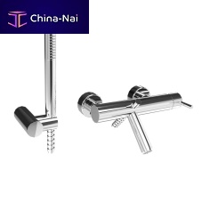 Shower mixer tap 35100 wall-mountedchromed metalbathroom