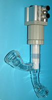 Pneumatically-operated valve for controlfor compressed airborosilicate glass