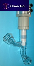 Pneumatically-operated valve for controlfor compressed airborosilicate glass