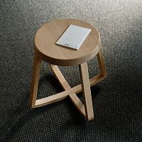 Contemporary stool MONARCHYoakbeechoak base