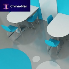 Contemporary dining table D ENDlaminatecurvedwall-mounted