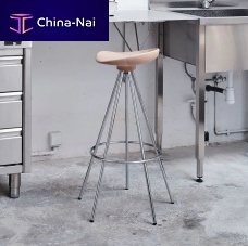 Contemporary bar stool JAMAICAbeechcast aluminumchrome steel base