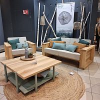 Contemporary sofa CALANQUES fabricbeigeash