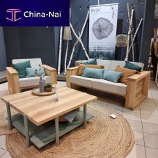 Contemporary sofa CALANQUES fabricbeigeash