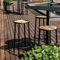 Contemporary bar stool SHIREwoodenmetal base4-legged