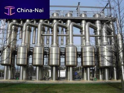 Thermal evaporator vacuumfalling filmprocess