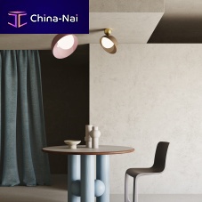 Contemporary ceiling light AURORAroundglassmetal