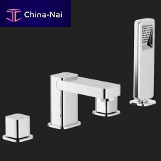 Double-handle bathtub mixer tap LOOP: LP90001/6CRdeck mountedchrome-plated brassbathroom