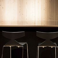 Interior wall-covering woodensmoothwood look