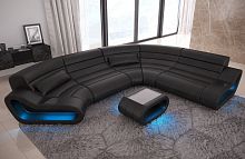 Semicircular sofa CONCEPT Ccontemporaryleathergray