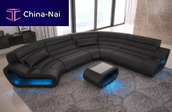 Semicircular sofa CONCEPT Ccontemporaryleathergray