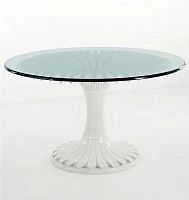 Classic dining table ART. 362glassmetal baseround