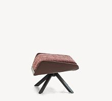 Contemporary stool Clarissaleatherfabricpowder-coated steel base