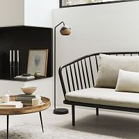 Floor lamp RAYsteeloakcontemporary