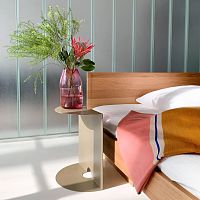 Contemporary side table WEBERpowder-coated steelpowder-coated steel basesemicircular