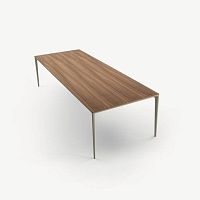 Contemporary table LONG ISLANDlacquered aluminumnickelrectangular