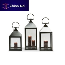Contemporary lantern TH1389glasssteellantern