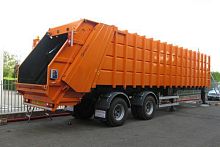 Dump semi-trailer 2-axletowed
