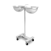 Double bin surgical basin stand EMP.MED.SK seriestrolley-mounted