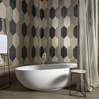 Bathroom tile DAMASCOwallwoodenhexagonal