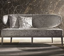 Contemporary sofa DESIREfabricleatherwhite