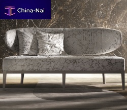 Contemporary sofa DESIREfabricleatherwhite