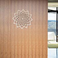 Original design wall light SUNFLOWERindoorwoodensculptural