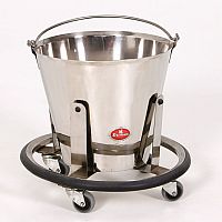 Trolley-mounted surgical basin stand AD-146.Bstainless steel