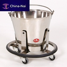 Trolley-mounted surgical basin stand AD-146.Bstainless steel