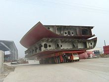 4-axle self-propelled trailer for shipbuilding