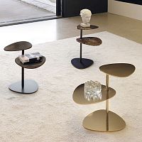 Contemporary side table YORIashmetalmarble