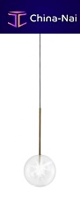 Pendant lamp BOLLE SOLAcrystalbrasscontemporary