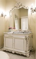 Traditional bathroom cabinet woodenwith mirror