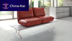 Contemporary bench SCHWOF woodenfabricleather
