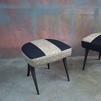 Contemporary stool LENZI PANCHETTOsolid woodsolid wood baseupholstered
