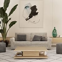 Sofa bed HUGO CLASSICcontemporaryfabricwhite