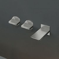 Double-handle washbasin mixer tap BAR23bidetwall-mountedstainless steel