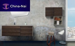 Wall-hung washbasin cabinet V54solid woodcontemporarywith drawers