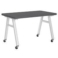 Contemporary table A-FRAMEmaplesteel baserectangular